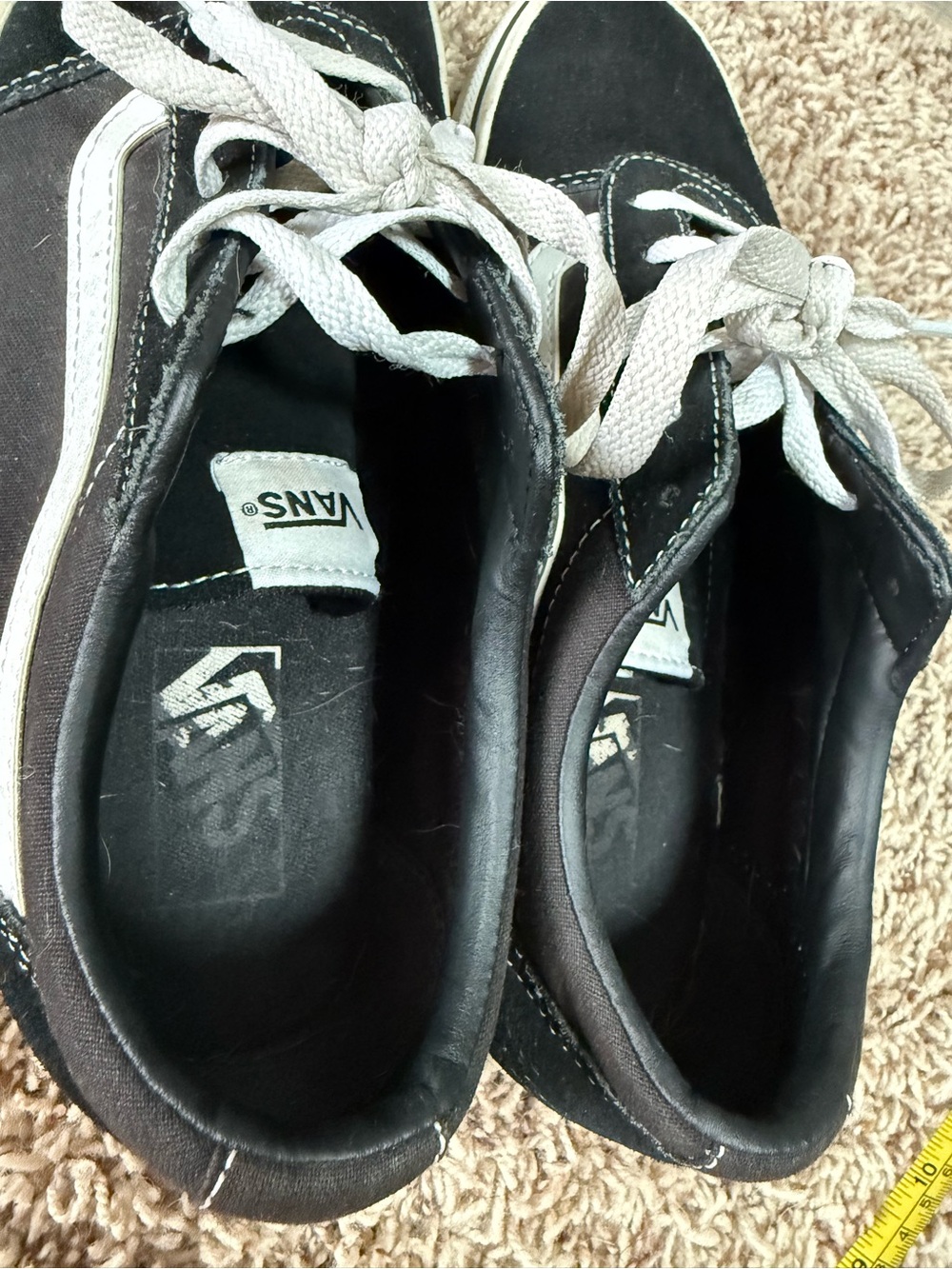 Vans ward Old Skool Black & White Suede Sneakers (9 ladies) unisex ok to - Picture 6 of 11
